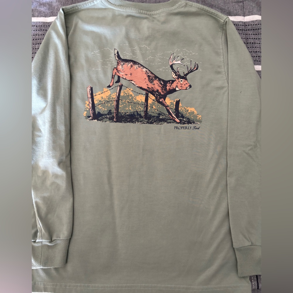 Properly Tied Deer Graphic Longsleeve